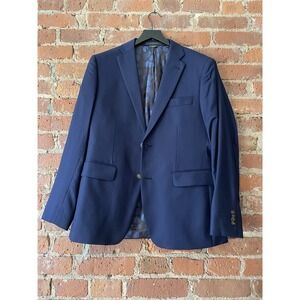 Indochino Blazer Sz 38 Blue Made-to-Measure Cashmere Wool Blend Luxury 2 Button